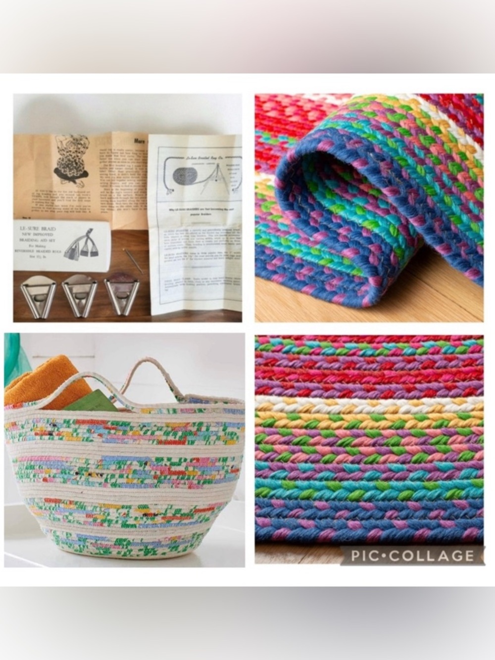🌟CLEARANCE🌟 60s NOS Le-sure Braid Kit for Making Reversible Braided Rugs